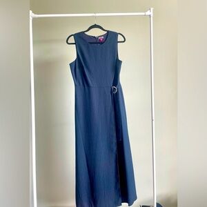 Vince Camuto pinstriped navy dress